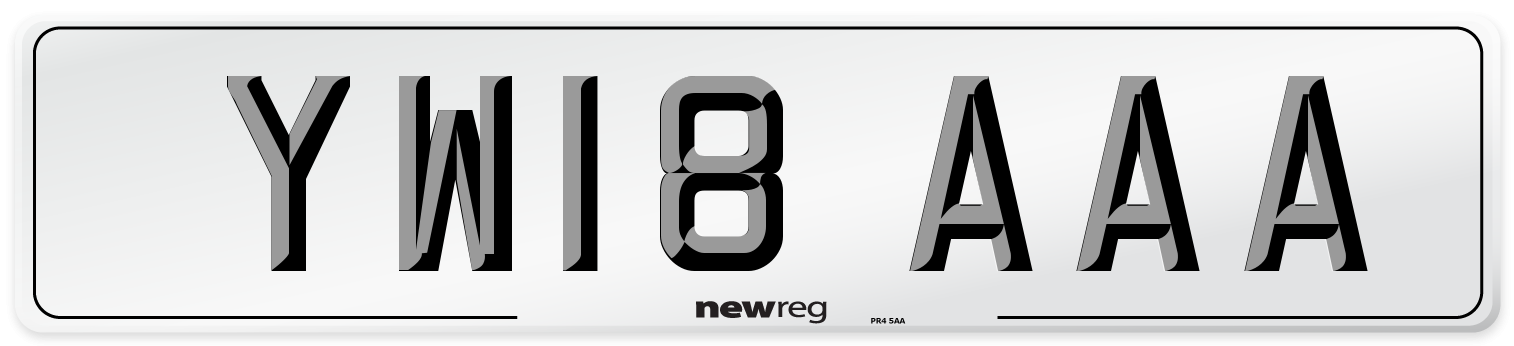 YW18 AAA Number Plate from New Reg